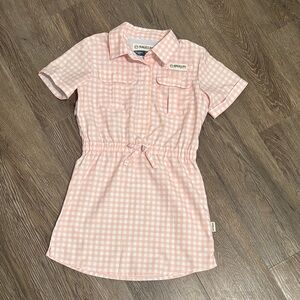 Magellan Outdoors Peach Gingham Kids Casual Dress